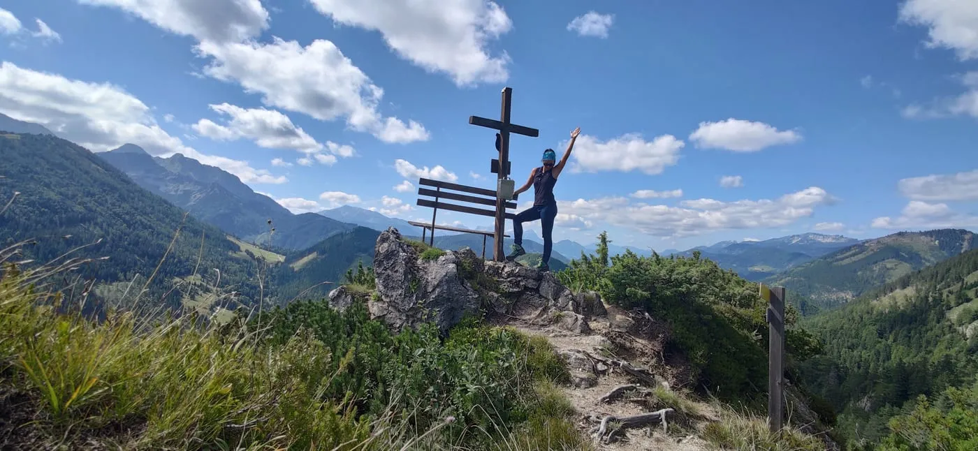 Karlkreuz (1220m), Kampermauer (1394m) zum Schwarzkogel (1554m) und Tannschwärz (1533m)