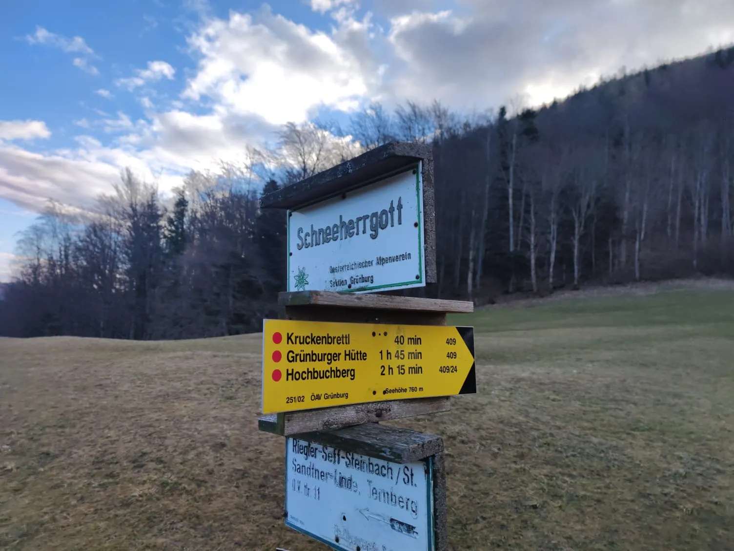 Schneeherrgott, Kruckenbrettl (1020m), Teufelskirche (1080m) & Herndleck (1026m)