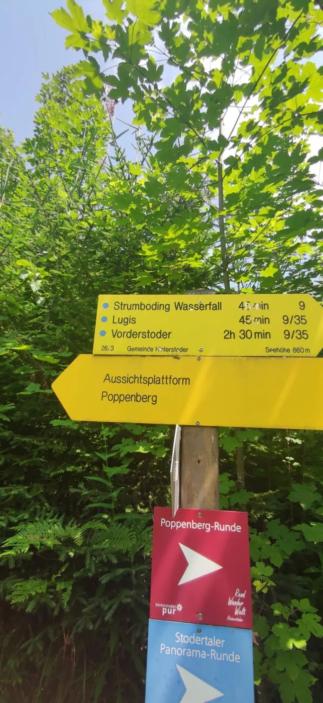 Vom Poppenberg (860m) zum Steyrsberg (1007m) & Strumboding Wasserfall