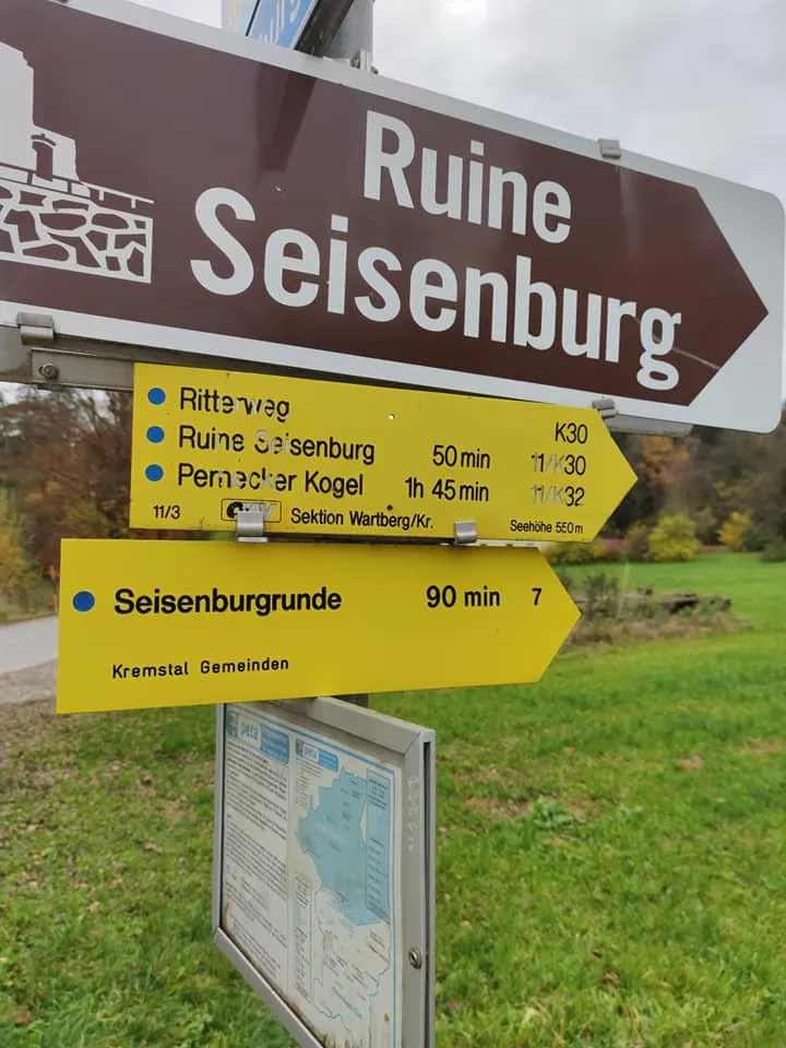 Ruine Seisenburg, Pernecker Kogel (1080m) & Eiskogel (1087m)